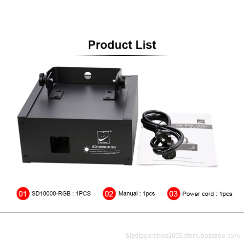 Big Dipper RGB 1w full color animation laser pure ld laser light DJ Laser Light Show Projector